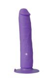 Фиолетовый вибратор-реалистик на присоске PURRFECT SILICONE ONE TOUCH - 20,5 см.