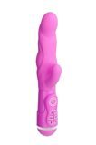 Розовый вибратор с клиторальным стимулятором INSTYLE DUO VIBRATOR 5.5INCH - 14 см.